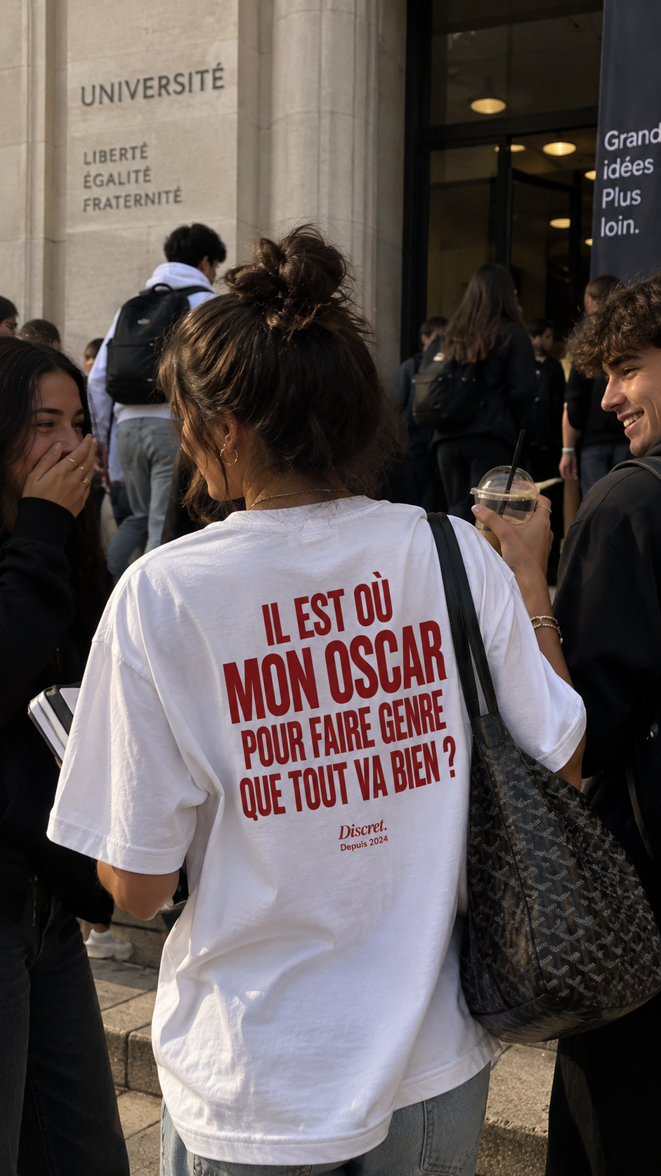 IL EST OÙ  MON OSCAR  POUR FAIRE GENRE  QUE TOUT VA BIEN ? T-shirt oversize 100% coton